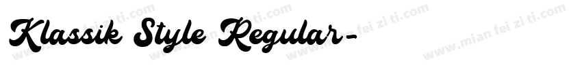 Klassik Style Regular字体转换